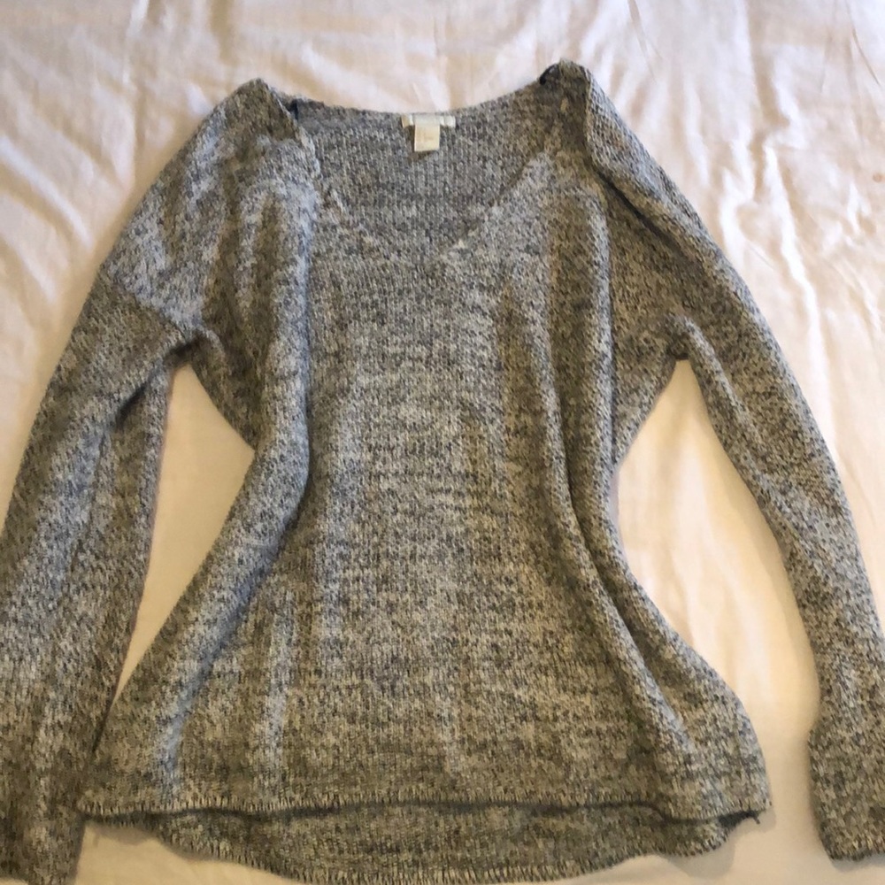Grey knit sweater